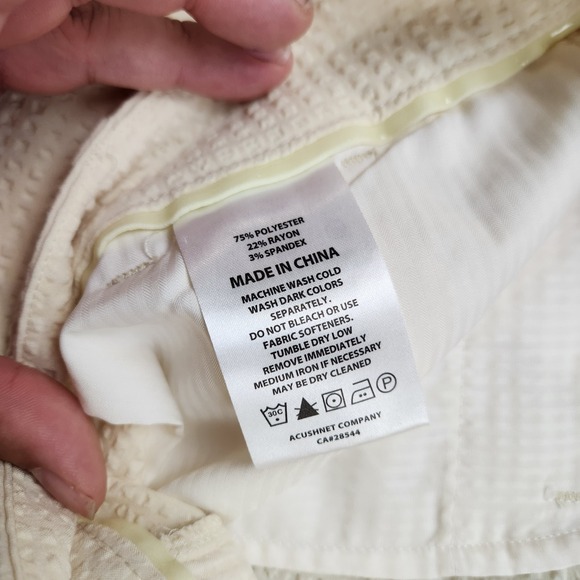 Mens FootJoy Seersucker size 34 Waffle Knit Weave Flat Front Golf Shorts - Picture 6 of 8